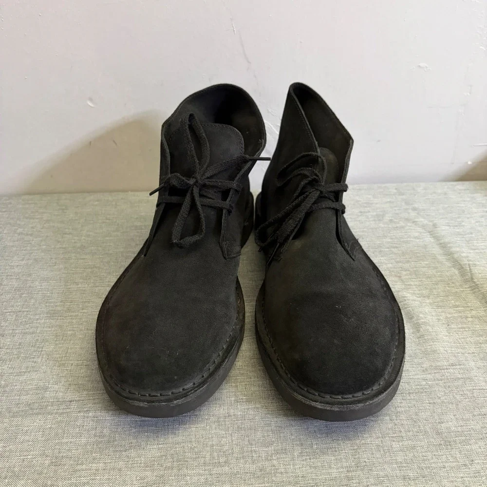 Clarks Desert Boot Mens 11 Black Suede Chukka Lace Up Ankle Boots 260822883110